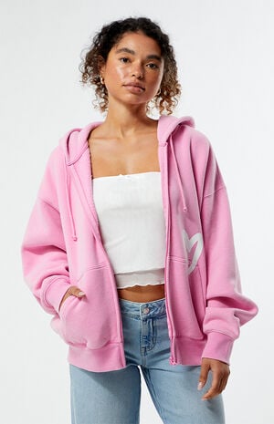 LA Kind Zip Up Oversized Hoodie