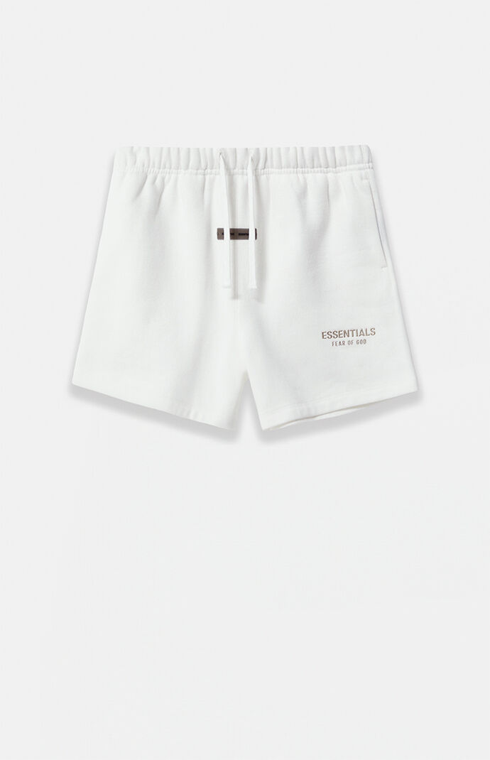 Fear of God ESSENTIALS Kids Cloud White Fleece Soccer Sweat Shorts