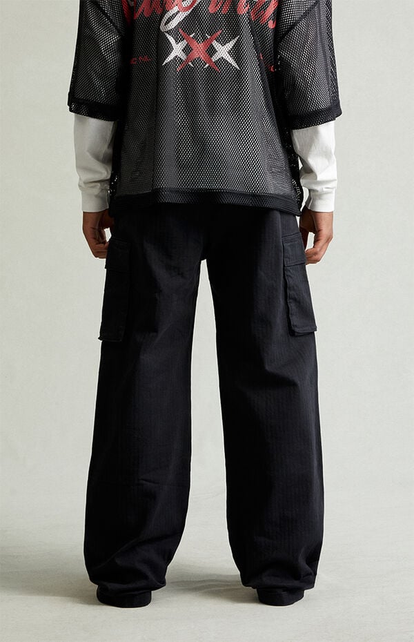 Pacsun Blake Extreme Baggy Pants Stretch Cargo Black