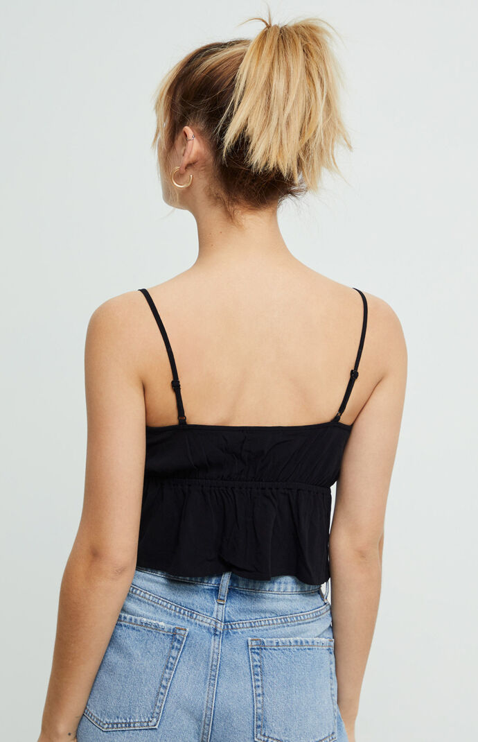 Lace Tie Front Cami Top