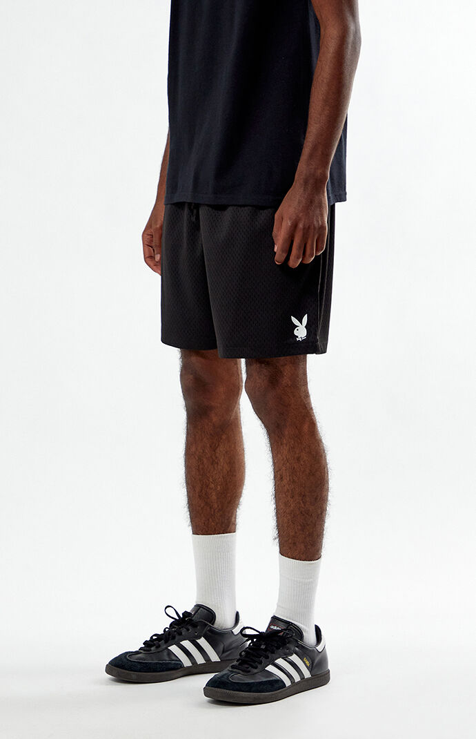 限定コラボ Playboy By PacSun ドローストリング デニムジョーツ Playboy By PacSun Head Shot Mesh Shorts | PacSun