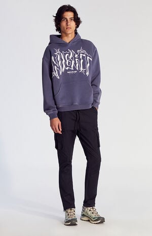 Stretch Black Slim Cargo Pants image number 5