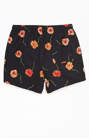 Black Floral 15" Swim Trunks image number 2