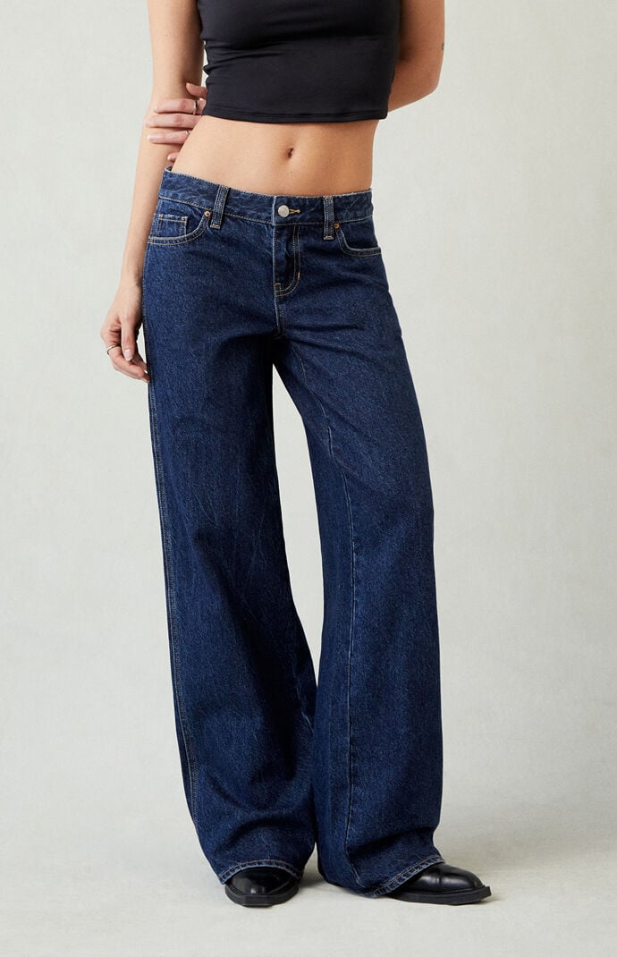 Pacsun Casey Low Rise Baggy Jeans Dark Indigo
