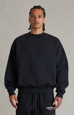 Vintage Black Classic Crew Neck Sweatshirt image number 2