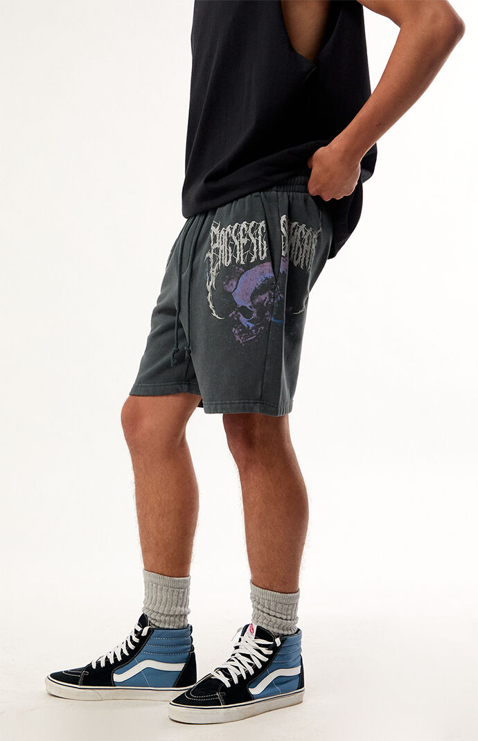 Pacsun Skull Fleece Sweat Shorts