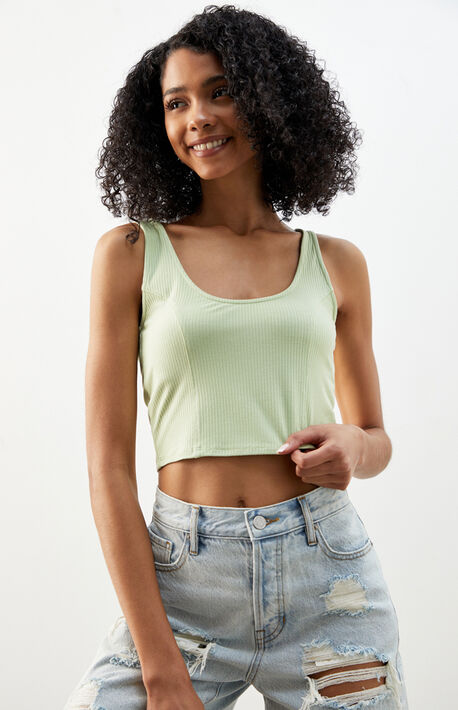 Ribbed Princess Tank Top