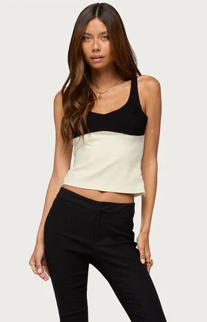 Clarinda Contrast Tank Top image number 1
