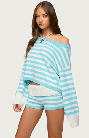 Saphi Striped Oversized Knit Sweater image number 2