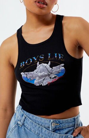 Here Lies Cropped Tank Top image number 2