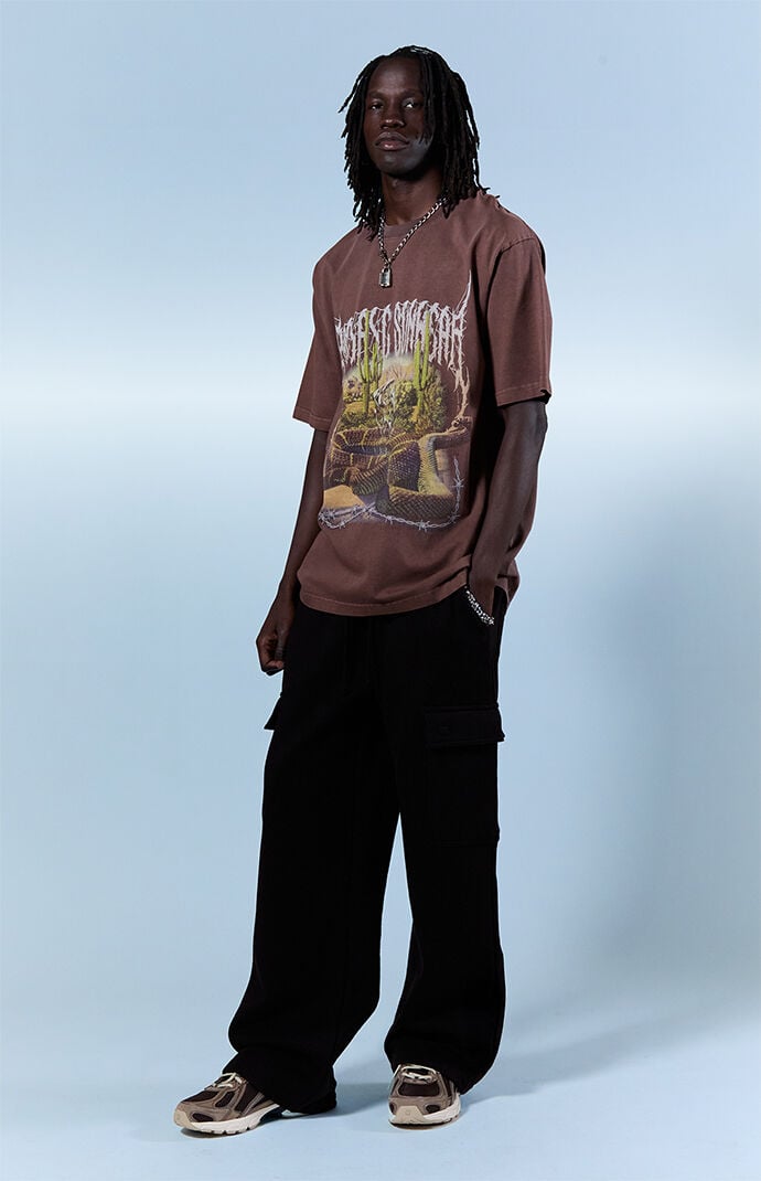 Pacsun Black Fleece Extreme Baggy Cargo Sweatpants