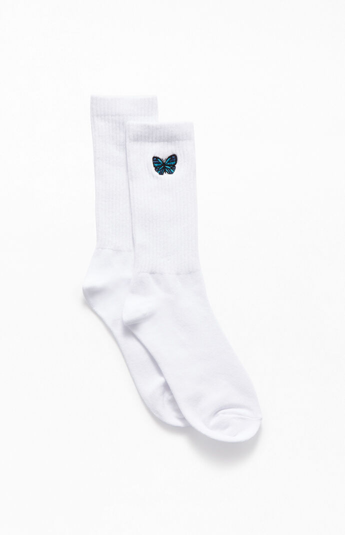 Blue Butterfly Socks