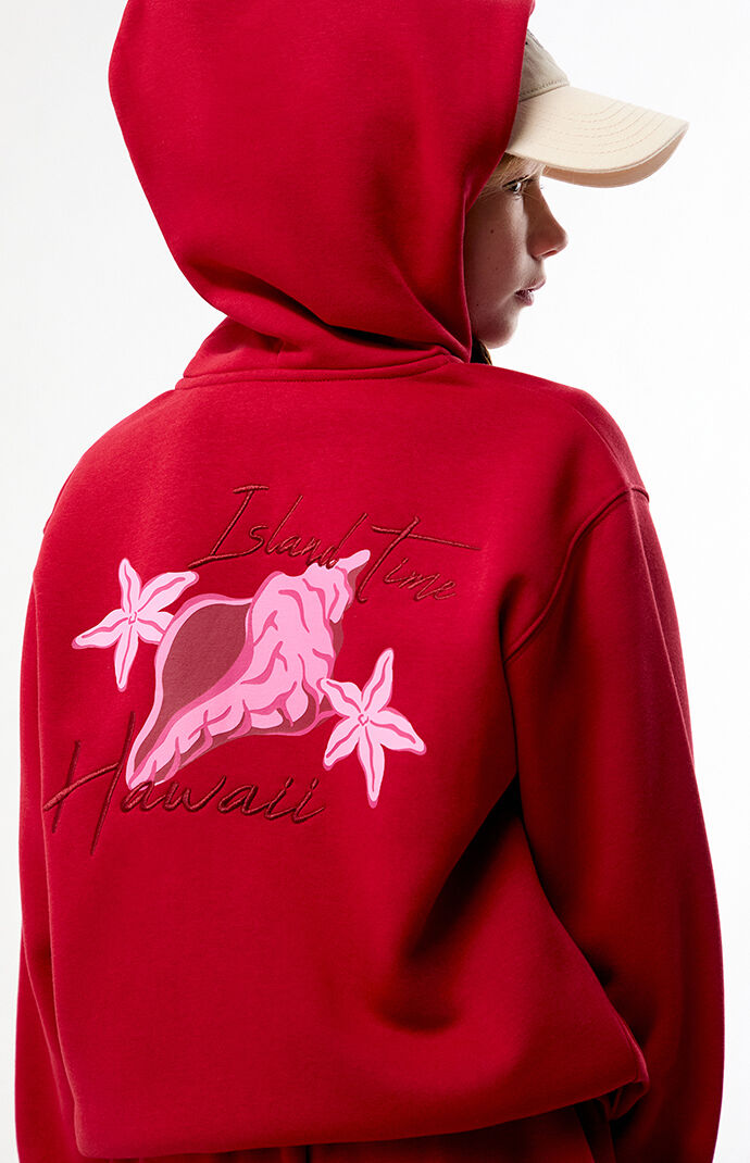 Pacsun Kids Hawaii Embroidered Full Zip Hoodie