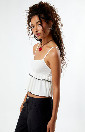 Charlie Babydoll Ruffle Top image number 3