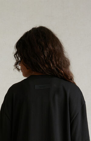 Essentials Black 3/4 Sleeve T-Shirt Dress image number 5