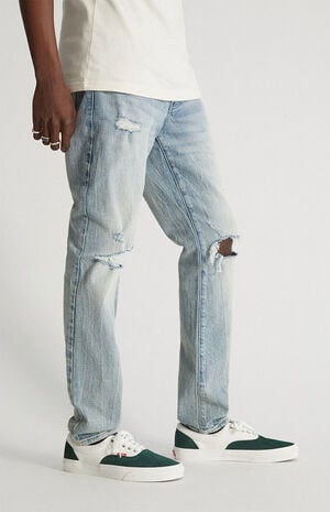 Skinny Comfort Distressed Jeans image number 3