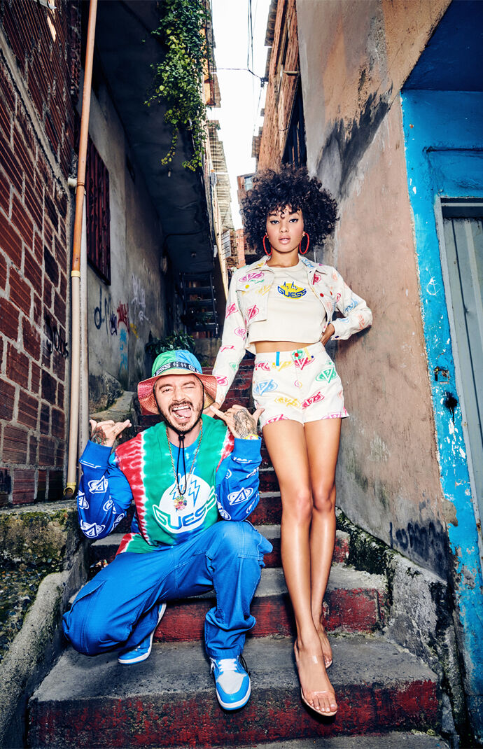 x J Balvin Cropped Smile T-Shirt