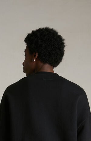 Black Heavy Fleece Crew Neck Sweatshirt image number 5