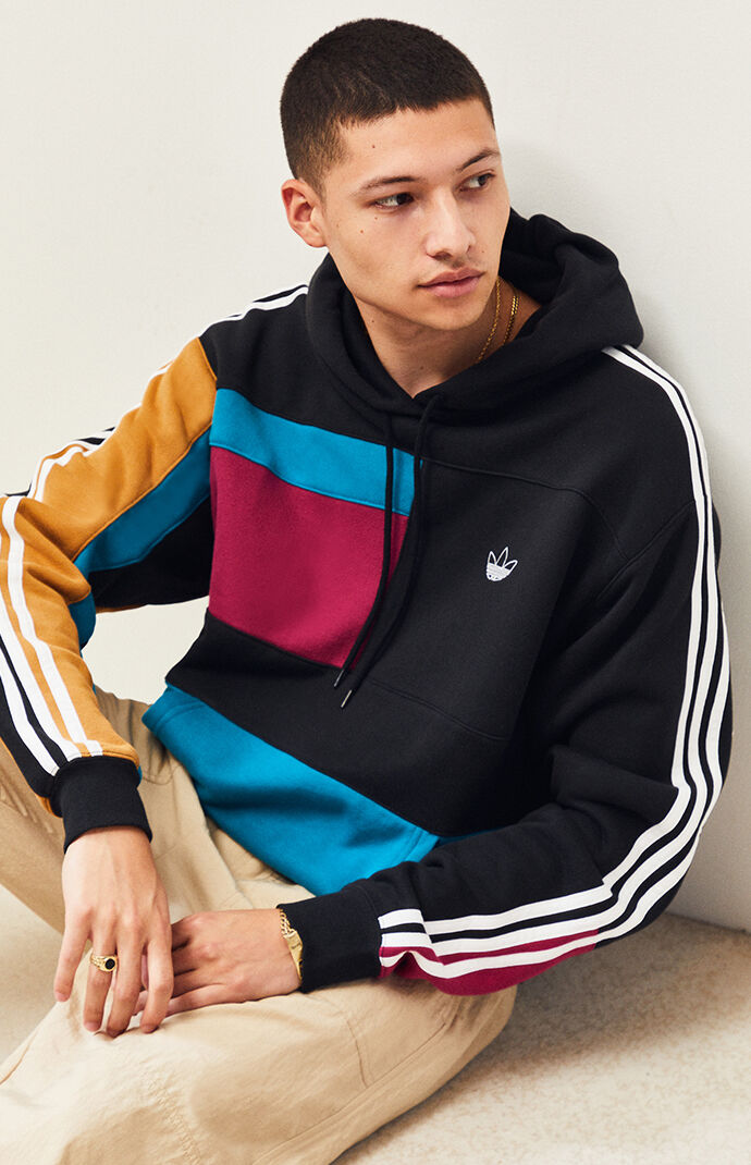 Adidas asymmetrical blocked pullover hoodi sale
