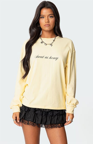 Honeybee Oversized Long Sleeve T-Shirt image number 1