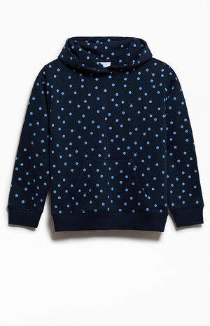 Navy Polka Dot Pullover Hoodie image number 2
