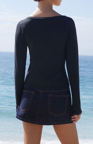 Black Amara Long Sleeve Top image number 4