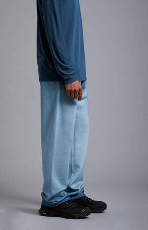 Blue&nbsp;Heavyweight Fleece Baggy Sweatpants image number 3