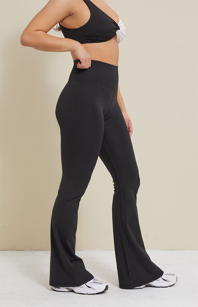 PAC 1980 PAC WHISPER Active Black Franchise Flare Yoga Pants | Pacsun