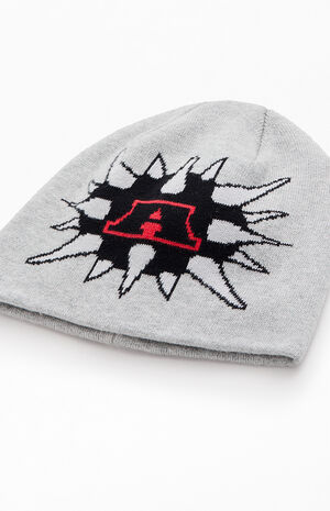 Heather Gray A Bomb Skully Beanie image number 2