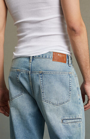 Tinted Light Indigo Baggy Jeans image number 5