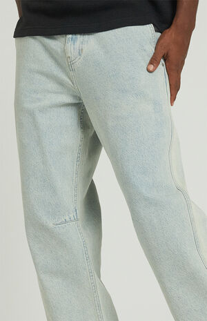 Light Indigo Baggy Cargo Jeans image number 5