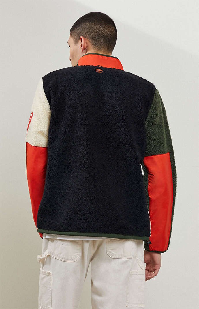 Multi Outdoor Sherpa Fleece Zip Up Jacket