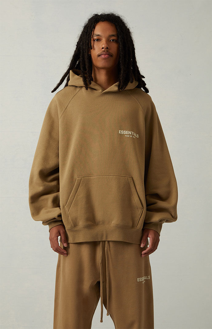 essentials hoodie brown