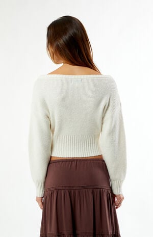 Cosette Ribbed Off-The-Shoulder Sweater image number 5