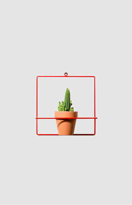 Red Square Wall Planter