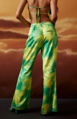 x PacSun Printed 2000s Lover Slit Flare Pants image number 4
