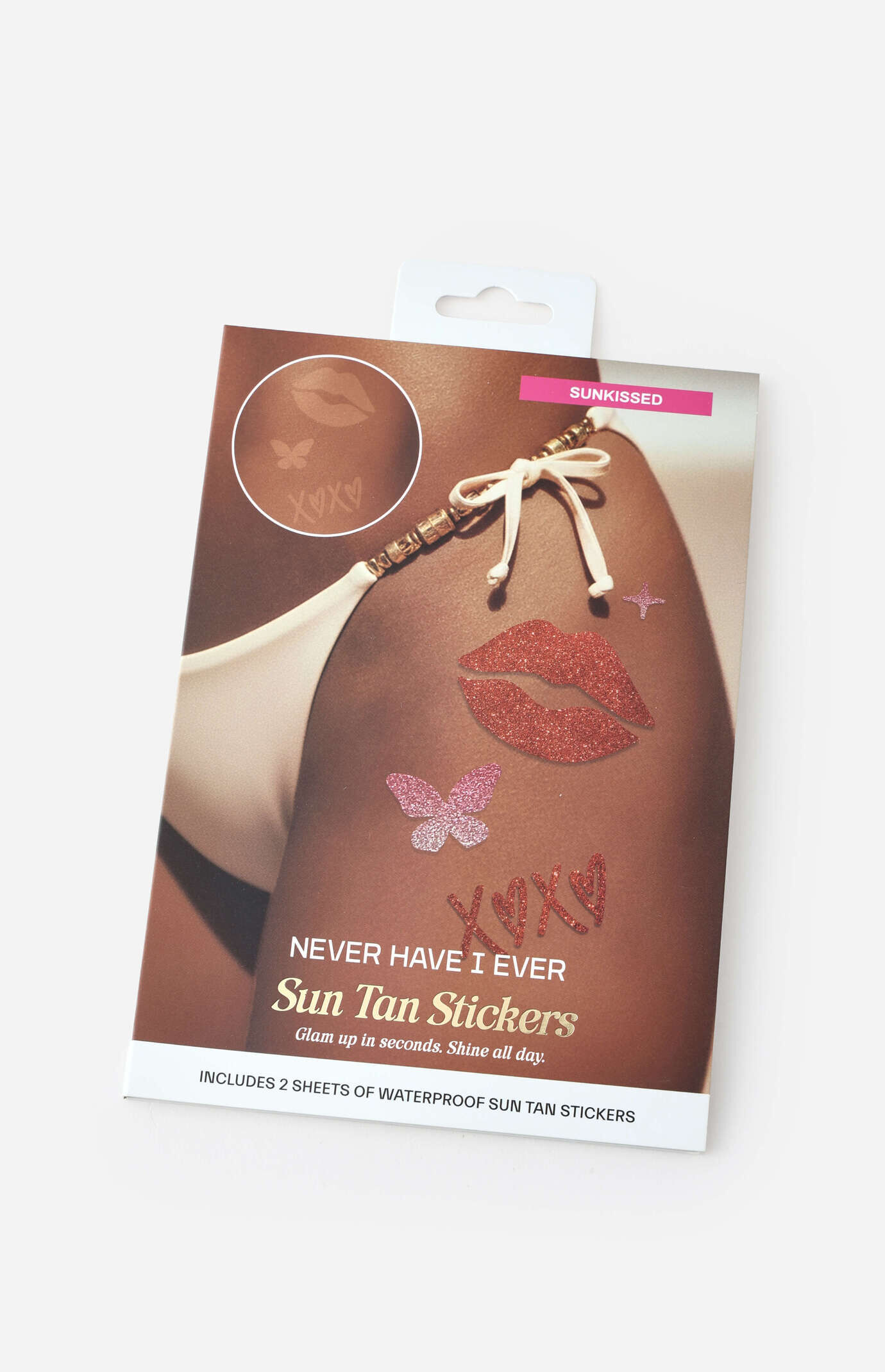 NEVER HAVE I EVER Sunkissed Sun Tan Stickers