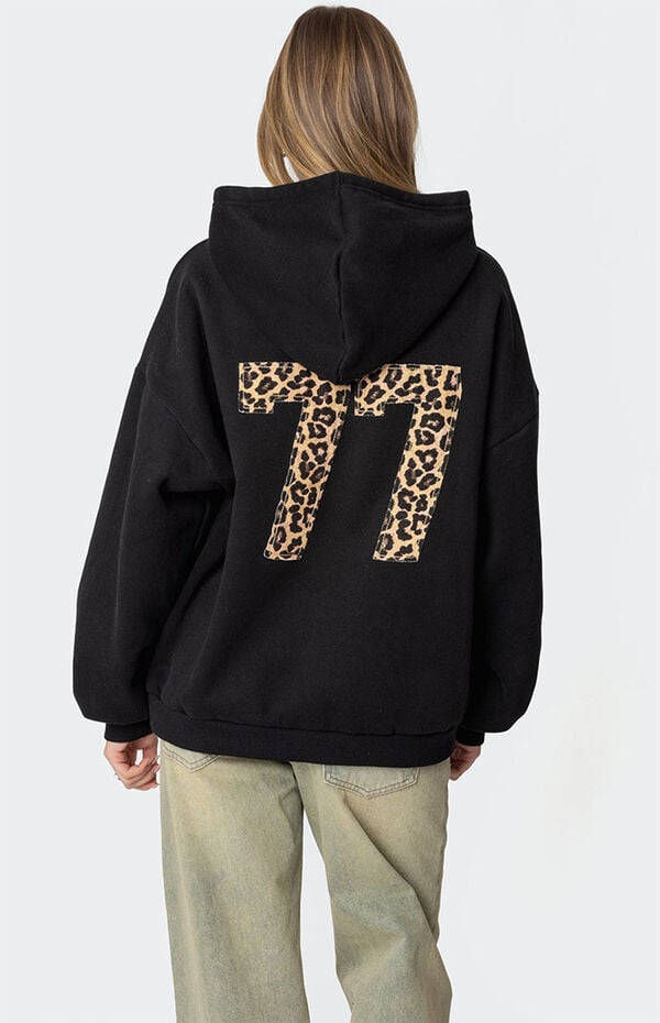 Leopard 77 Oversized Hoodie