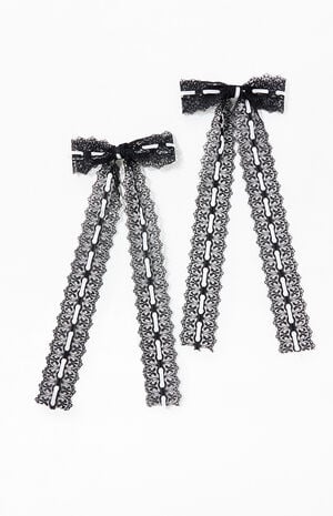 2 Pack Aria Lace Bow Barrettes