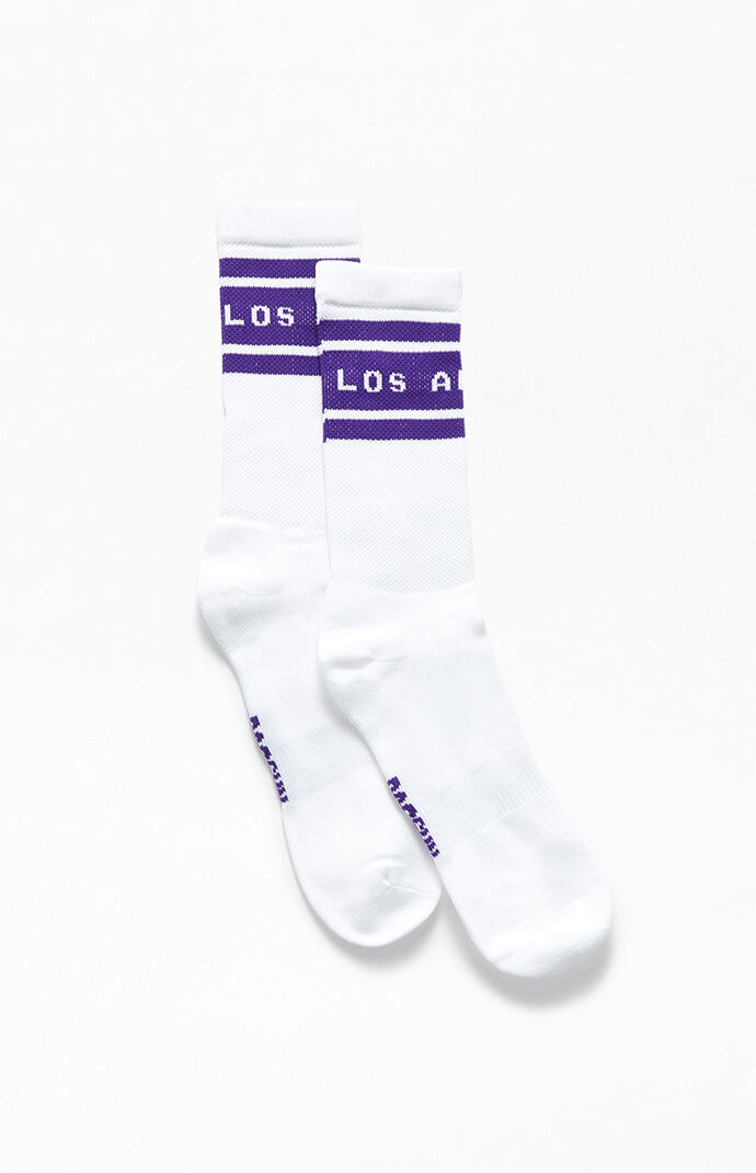 LA Gym Striped Crew Socks