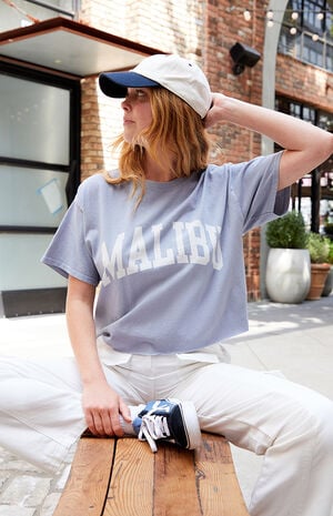 Light Blue Malibu Cropped T-Shirt image number 2