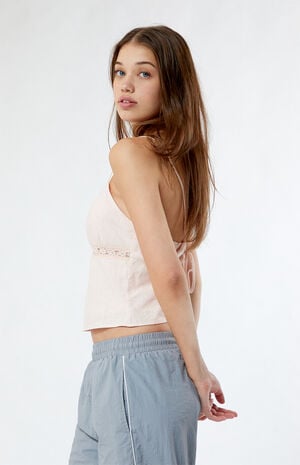 Lace Tie Back Cami Top image number 4