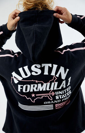 x PacSun Eco Austin Double Side Stripe Zip Up Hoodie image number 2
