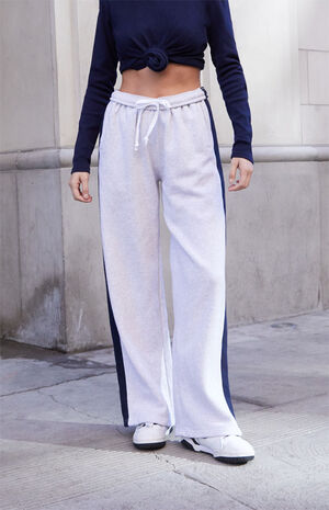 Heather Grey Side Stripe Anastasia Sweatpants image number 2