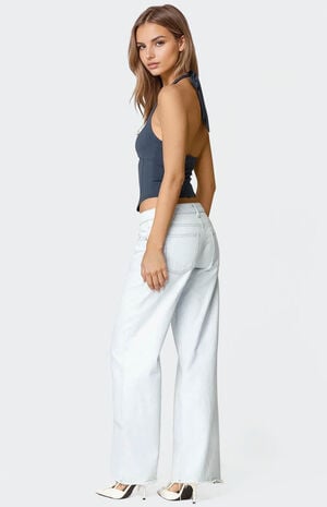 Peekaboo Lace Halter Bustier Top image number 2