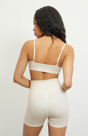 PAC WHISPER Active Gingham Billie High Waisted Biker Shorts image number 5