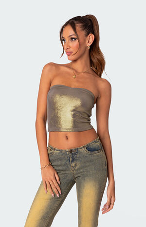 Spotlight Metallic Tube Top image number 1