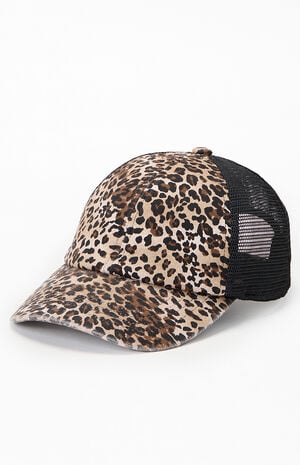 Leopard Trucker Hat image number 4