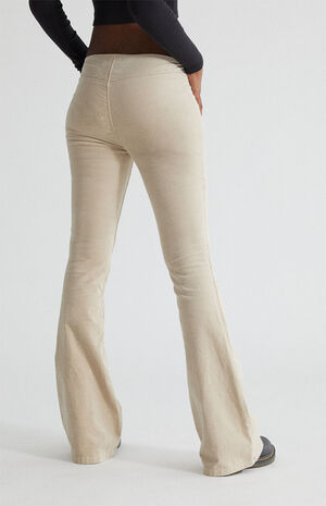 Cement Corduroy Low Rise Flare Pants image number 3