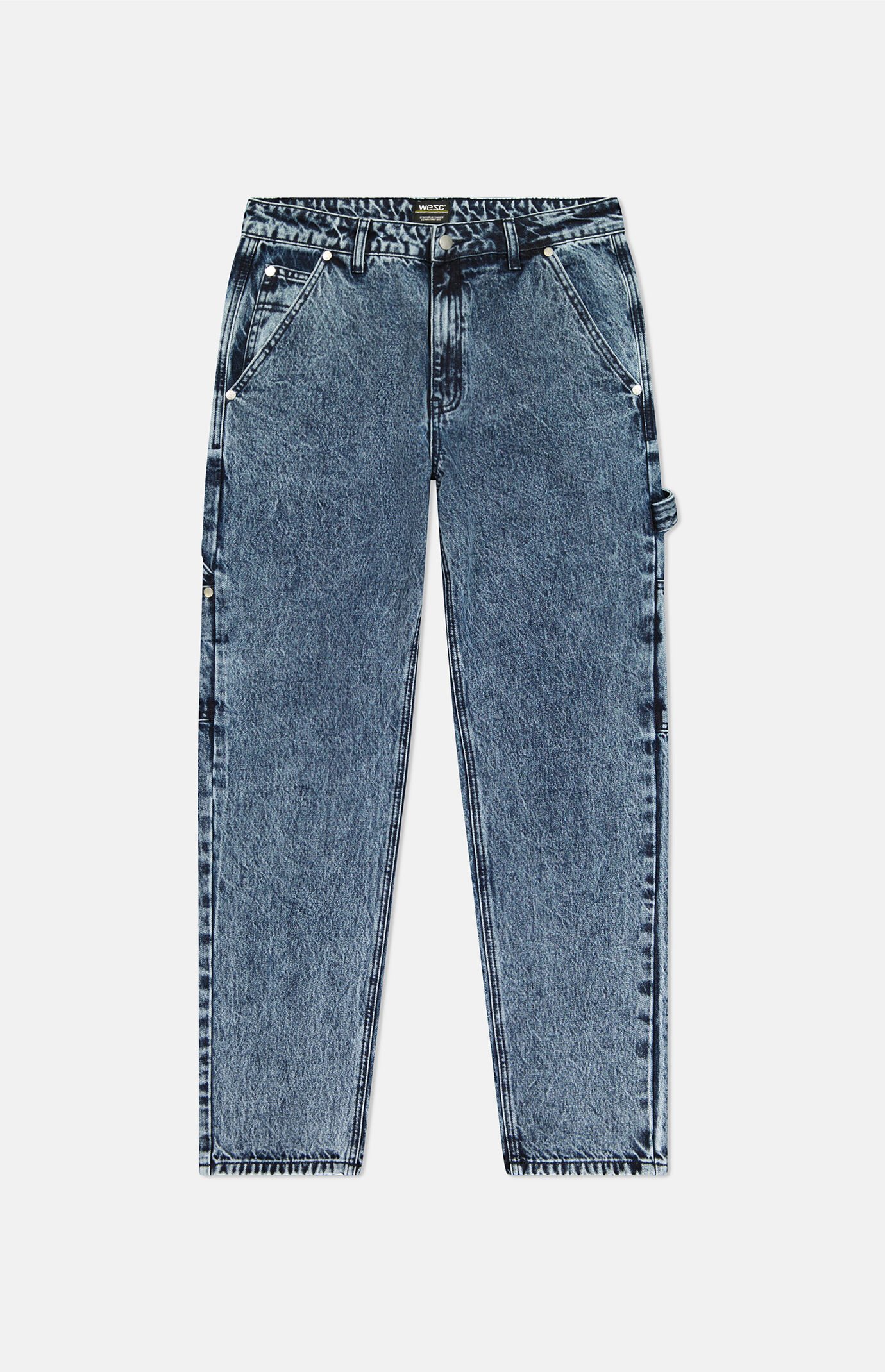 WeSC Acid Wash Denim Carpenter Pants